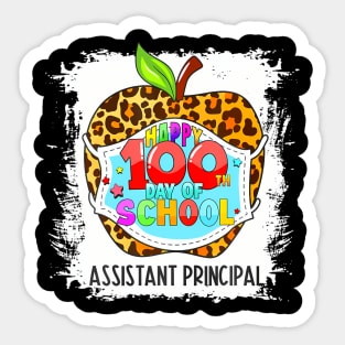 Assistant Principal Life Happy 100Th Day Of School Face Mask Sticker